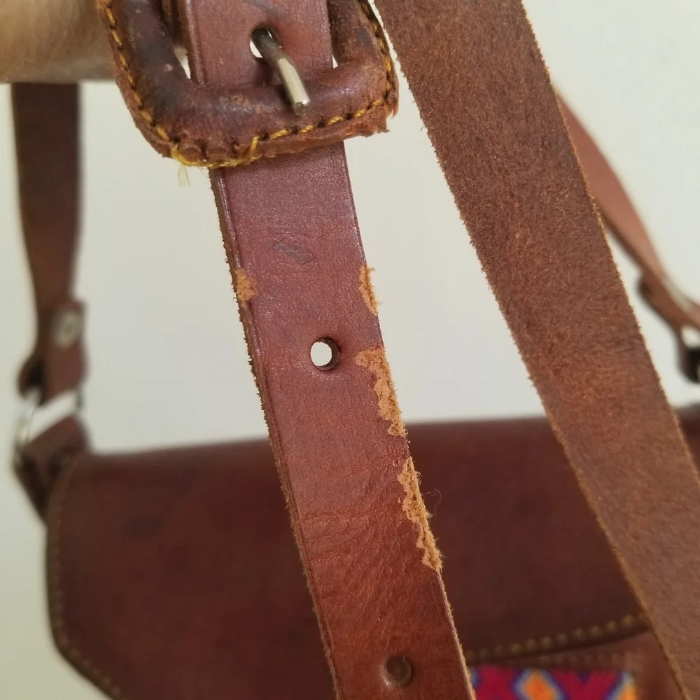 Vintage Handmade Boho Leather Boho Crossbody Southern Style Cowgirl Vibe - Picture 4 of 15